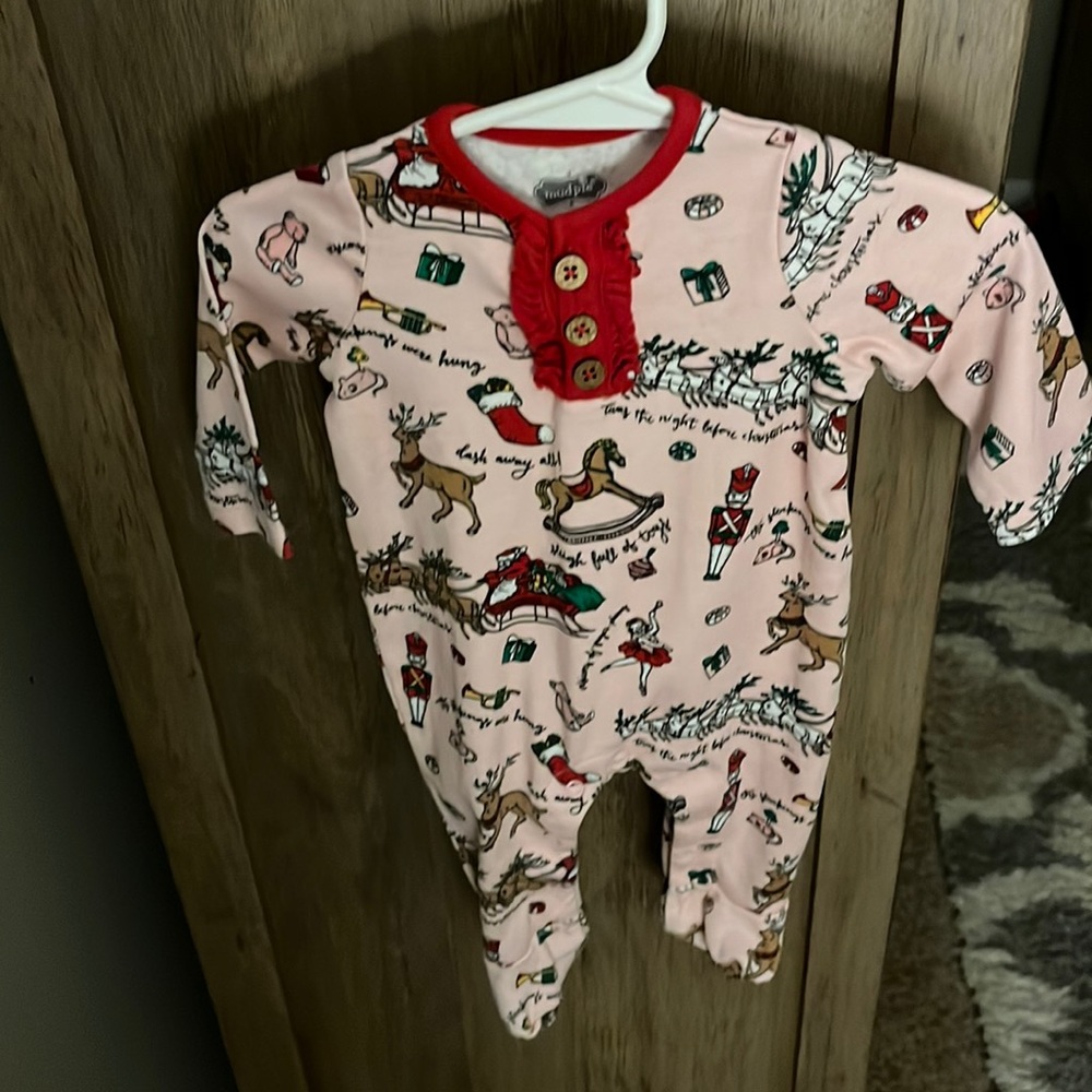 Mud pie 0-3 month Christmas onesie new without tags